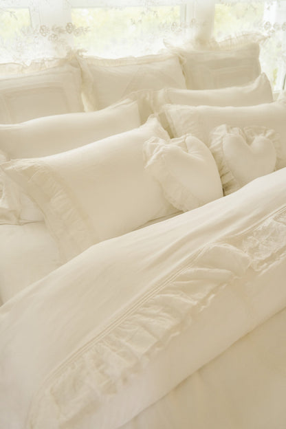 Ensemble de draps et taies d'oreiller victoriens